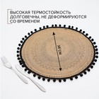 Салфетка сервировочная на стол «Африка», 38×38 см, цвет чёрный 5377969