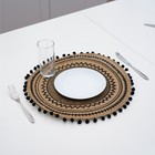 Салфетка сервировочная на стол «Африка», 38×38 см, цвет чёрный 5377969