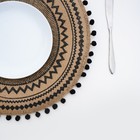 Салфетка сервировочная на стол «Африка», 38×38 см, цвет чёрный 5377969