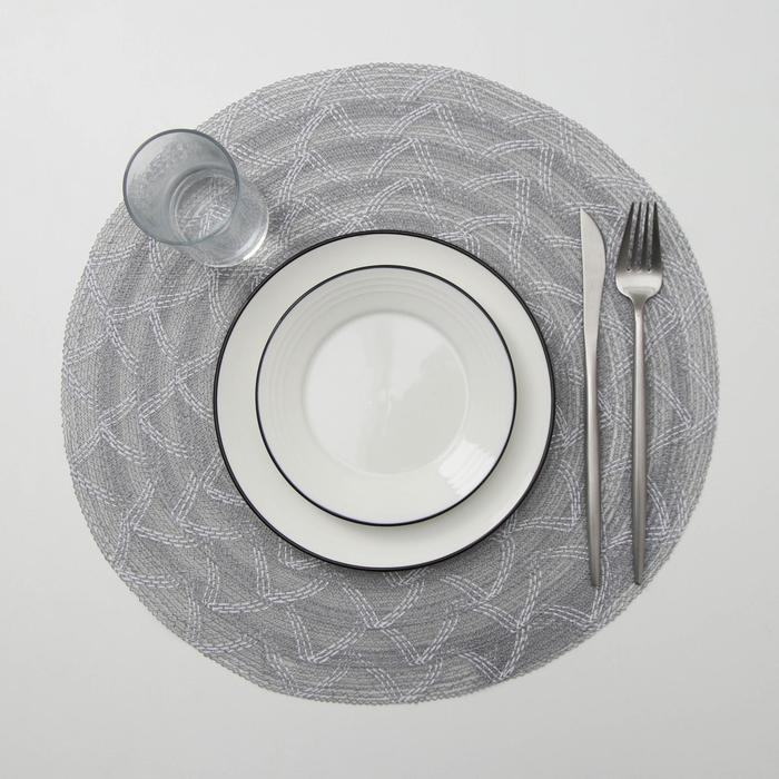 Салфетка сервировочная «Мэри», 38×38 см, цвет серый - Фото 1