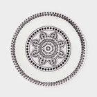 Салфетка сервировочная «Михенди», 38×38 см, цвет чёрно-белый - Фото 1