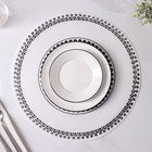 Салфетка сервировочная на стол «Михенди», 38×38 см, чёрно-белая 5377973