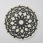 Салфетка сервировочная «Звезда», 38?38 см, цвет бело-чёрный (комплект 12 шт) - фото 42605823