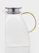 Кувшин для воды Magistro «Сара», 1.3 л, 16.9×19.5 см, с металлической крышкой, стекло, прозрачный - Фото 1