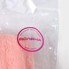 Чалма для сушки волос Доляна, микрофибра, с пуговкой, цвет розовый - Фото 4