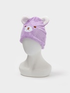 Чалма для сушки волос Доляна «Медвежонок», микрофибра, фиолетовая - Фото 7