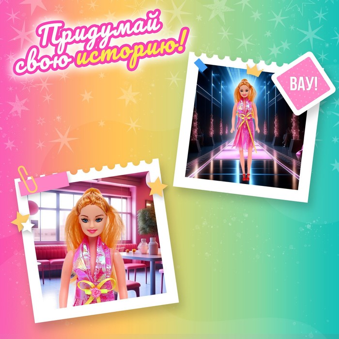 Кукла-модель в платье, цвета МИКС 39682