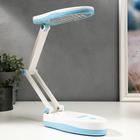 Лампа настольная 16289/1GR 25хLED 3Вт 2 режима USB АКБ бело-голубой 17х7,5х6,5 см - фото 67165809