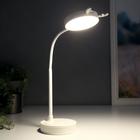 Лампа настольная сенсорная 1523/1WT 30хLED 3Вт АКБ USB 2 режима белый 10х10х41 см RISALUX - фото 42235575