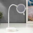 Лампа настольная сенсорная 1523/1WT 30хLED 3Вт АКБ USB 2 режима белый 10х10х41 см RISALUX - фото 42235578