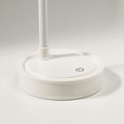 Лампа настольная сенсорная 1523/1WT 30хLED 3Вт АКБ USB 2 режима белый 10х10х41 см RISALUX - фото 42235579