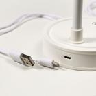 Лампа настольная сенсорная 1523/1WT 30хLED 3Вт АКБ USB 2 режима белый 10х10х41 см RISALUX - фото 42235581