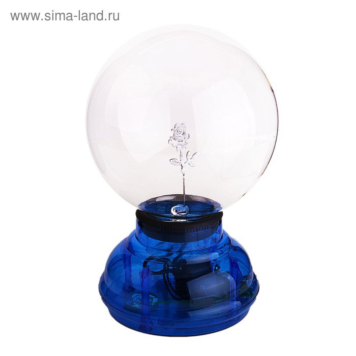 Плазменный шар "Шар Роза", синий, 22 см - Фото 1