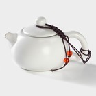 Набор для чайной церемонии керамический «Небо», 5 предметов: 4 пиалы 50 мл, чайник 200 мл, цвет белый - фото 24642298