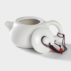 Набор для чайной церемонии керамический «Небо», 5 предметов: 4 пиалы 50 мл, чайник 200 мл, цвет белый - фото 24642299