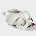 Набор для чайной церемонии керамический «Небо», 5 предметов: 4 пиалы 50 мл, чайник 200 мл, цвет белый - фото 24642300