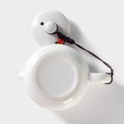 Набор для чайной церемонии керамический «Небо», 5 предметов: 4 пиалы 50 мл, чайник 200 мл, цвет белый - фото 24642303