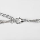 Колье с жемчугом «Цепь» мелкие бусины, цвет белый в серебре, 50см - Фото 2