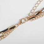 Бусы "Цепь" круглая жемчужина в огранке, цвет чёрно-белый в золоте, 60см - фото 25673924