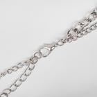 Кулон «Цепь» крупное сердце, цвет серебро, 45 см - фото 24421737