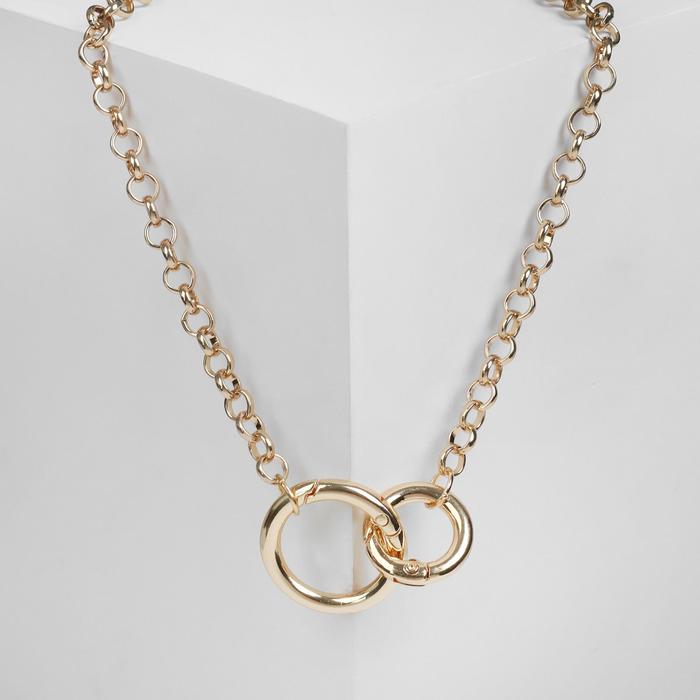 Кулон «Цепь» бесконечное сплетение, цвет золото, 50 см - Фото 1