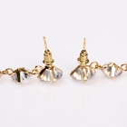 Серьги висячие со стразами «Змейка» L= 6,5, цвет белый в золоте, 6,5 см - Фото 2