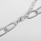 Колье «Цепь» круг через овал, цвет серебро, 46 см - фото 24397052