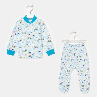 Комплект детский (кофточка/ползунки), цвет МИКС, рост 62 см