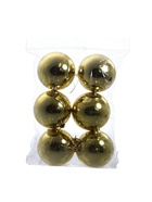 Ёлочные игрушки «Винтажный глянец», шары новогодние, d=8 см, набор 6 шт., золотистый - Фото 6