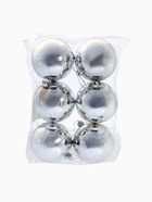 Ёлочные игрушки «Винтажный глянец», шары новогодние, набор 6 шт., d=8 см, серебристый - Фото 5