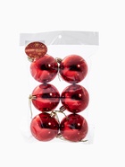 Ёлочные игрушки «Глянец», шары новогодние, d=6 см, набор 6 шт., красный - Фото 6