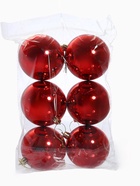Ёлочные игрушки «Винтажный глянец», шары новогодние, набор 6 шт., d=8 см, красный - Фото 6