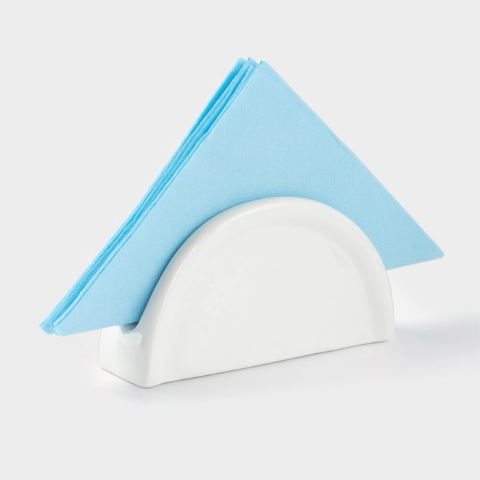 Салфетница керамическая «Классика», 11.5×3.5×6 см, цвет белый - Фото 1