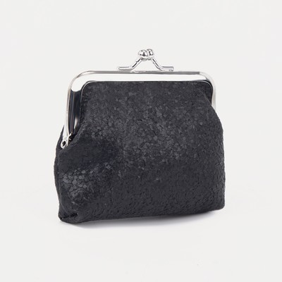 Кошелёк на фермуаре, цвет чёрный