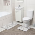 Набор ковриков для ванной и туалета Доляна «Мрамор», 2 шт, 50×80 см, 40×50 см - Фото 7
