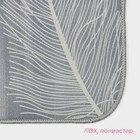 Коврики для ванной и туалета Доляна «Пёрышки», 2 шт., 50×80 см, 40×50 см, серые - Фото 3