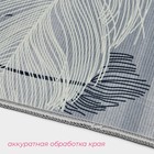 Коврики для ванной и туалета Доляна «Пёрышки», 2 шт., 50×80 см, 40×50 см, серые - Фото 4