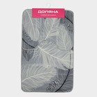 Коврики для ванной и туалета Доляна «Пёрышки», 2 шт., 50×80 см, 40×50 см, серые - Фото 6