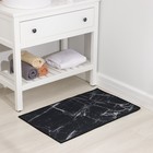 Коврик для дома Доляна «Мрамор», 50×80 см, чёрный - Фото 2