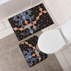 Набор ковриков для ванной и туалета Доляна «Бурлеск», 2 шт., 50×80 см, 40×50 см - Фото 9