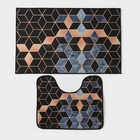 Набор ковриков для ванной и туалета Доляна «Бурлеск», 2 шт., 50×80 см, 40×50 см - Фото 10