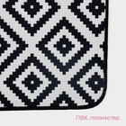 Коврики для ванной и туалета Доляна «Грета», 2 шт.: 50×80, 40×50 см, цвет чёрно-белый - Фото 3