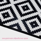 Коврики для ванной и туалета Доляна «Грета», 2 шт.: 50×80, 40×50 см, цвет чёрно-белый - Фото 5