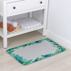 Коврик для дома Доляна «Тропики», 50×80 см, зелёный, форма МИКС - Фото 2