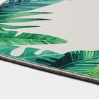 Коврик Доляна «Тропики», 50×80 см, цвет серо-зелёный - Фото 4