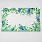 Коврик Доляна «Тропики», 50×80 см, цвет серо-зелёный - фото 7280315