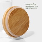 Банка для хранения сыпучих Bella Tenero «Эко», 400 мл, 10.5×8.5 см, с бамбуковой крышкой, с ложкой, стекло - Фото 3