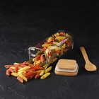 Банка для сыпучих BellaTenero «Эко», 420 мл, 8×6×16.8 см, с бамбуковой крышкой и ложкой, прозрачная - Фото 5