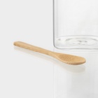Банка для хранения сыпучих продуктов «Эко», 1.45 л, 10×19 см, с ложкой, с бамбуковой крышкой, стекло, прозрачная - Фото 4