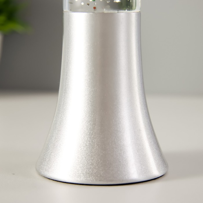 Светильник ночник Лава "Цилиндр хром", 17 см (от бат. 3хLR44) - фото 1886159205